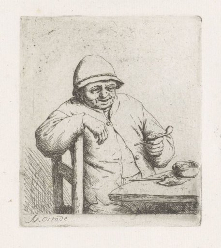 Man with a Pipe at a Table