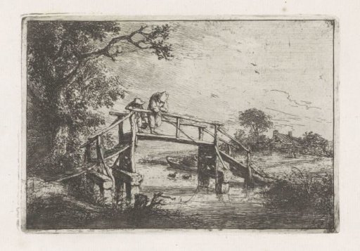 Two Fishermen on a Bridge