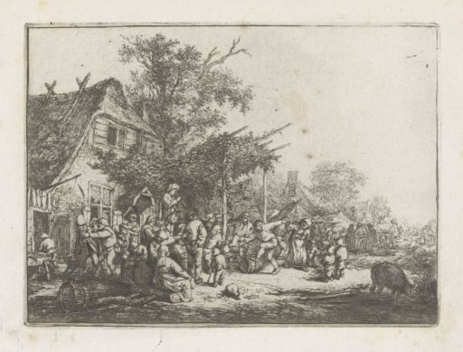 Dancing Peasants in Front of an Inn