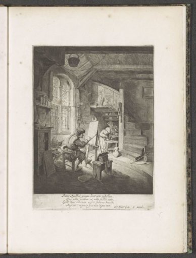 Painter in his studio