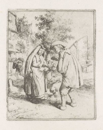 Man and woman in conversation
