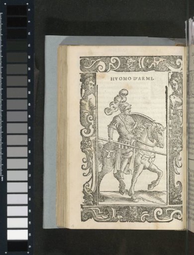 Armed Roman soldier on horseback