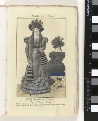 Petit Courrier des Dames, 1824 No. 252: Costume de deuil...