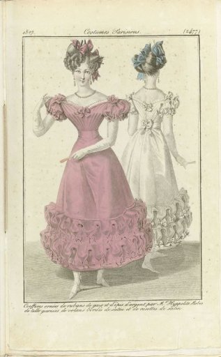 Journal des Dames et des Modes 1827, Parisian Costumes (2477)