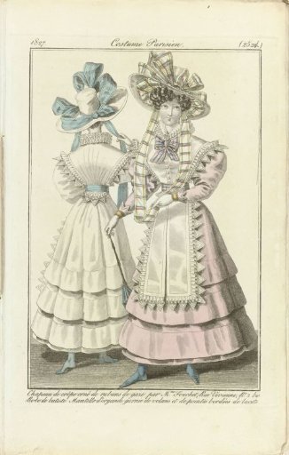 Journal des Dames et des Modes 1827, Parisian Costumes (2524)