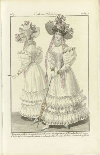 Journal des Dames et des Modes 1827, Parisian Costume (2525)