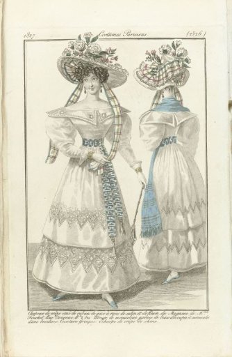 Journal des Dames et des Modes 1827, Parisian Costumes (2526)