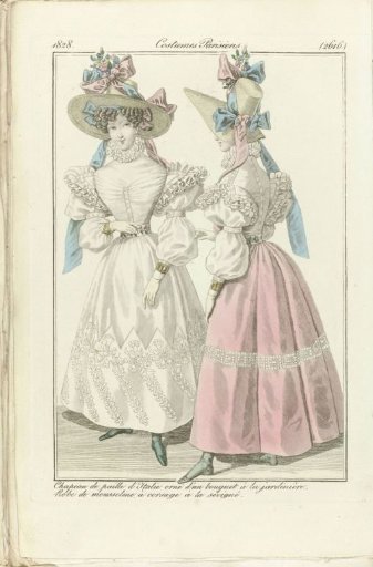 Journal des Dames et des Modes 1828, Parisian Costumes (2616)