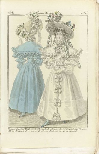 Journal des Dames et des Modes 1828, Parisian Costumes (2614)