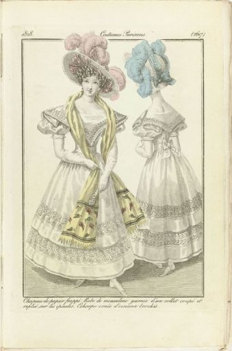 Journal des Dames et des Modes 1828, Parisian Costumes (2617)