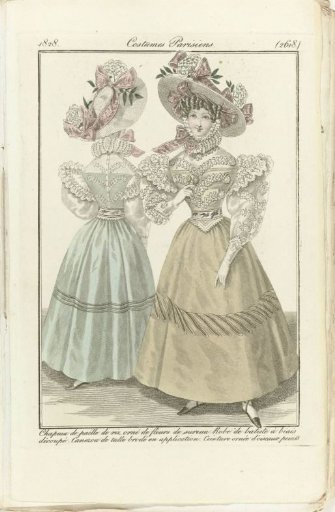 Journal des Dames et des Modes 1828, Parisian Costumes (2618)