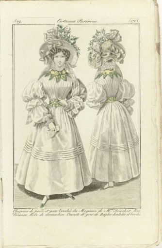 Journal des Dames et des Modes 1829, Parisian Costumes (2708)