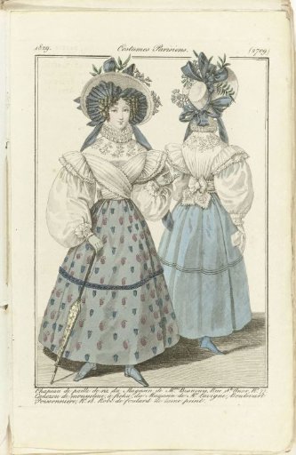 Journal des Dames et des Modes 1829, Parisian Costumes (2709)