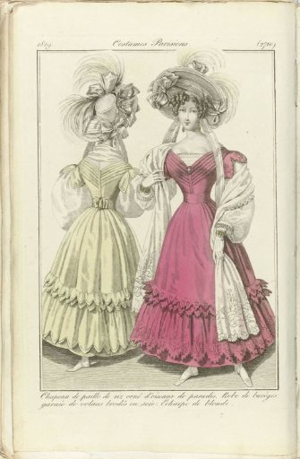 Journal des Dames et des Modes 1829, Parisian Costumes (2710)