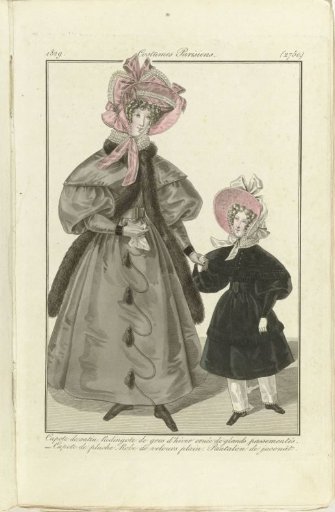 Journal des Dames et des Modes 1829, Parisian Costumes (2750)