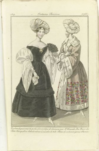 Journal des Dames et des Modes 1829, Parisian Costumes (2753)