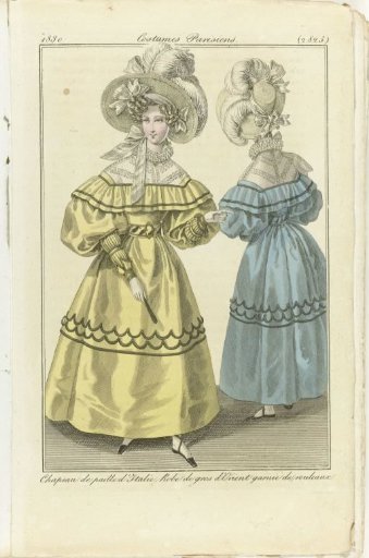Journal des Dames et des Modes 1830, Parisian Costumes (2825)