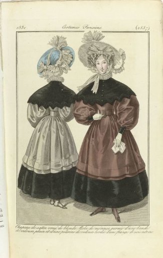 Journal des Dames et des Modes 1830, Parisian Costumes (2837)