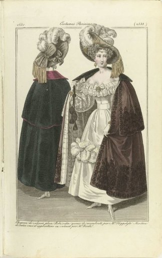 Journal des Dames et des Modes 1830, Parisian Costumes (2838)