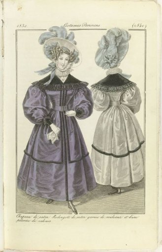 Journal des Dames et des Modes 1830, Parisian Costumes (2840)