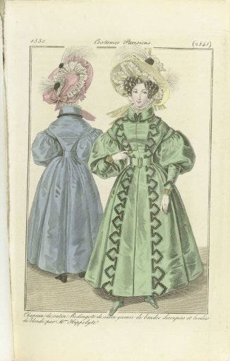 Journal des Dames et des Modes 1830, Parisian Costumes (2841)