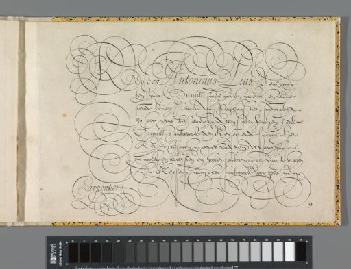 Writing sample with the text: Keyser Antoninus Pius (...)