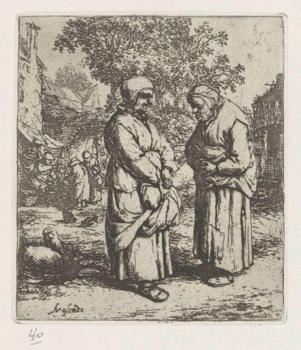 Two old women in conversation