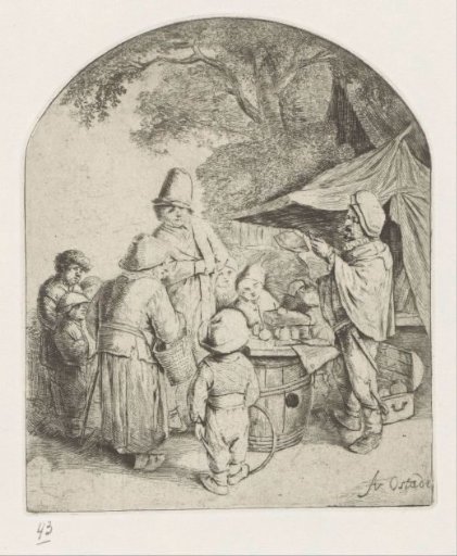 Quack doctor selling his wares