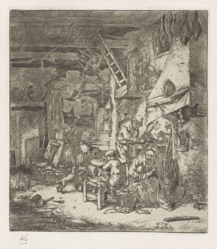 Peasant family in an interior