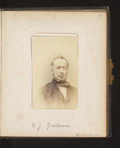 Portrait of Bernard Jan Gratama, Professor of Law at the University of Groningen