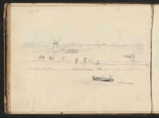 River Landscape with Mills and Figures