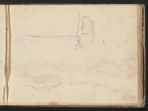 View of Scheveningen and a Sailing Boat