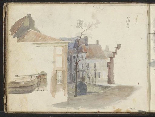 Figures on a Bridge over a Canal