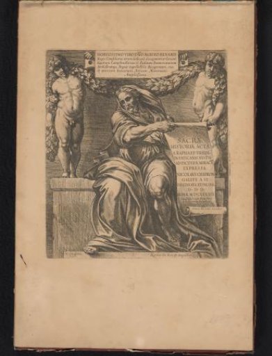 Prophet Isaiah with a scroll and two putti