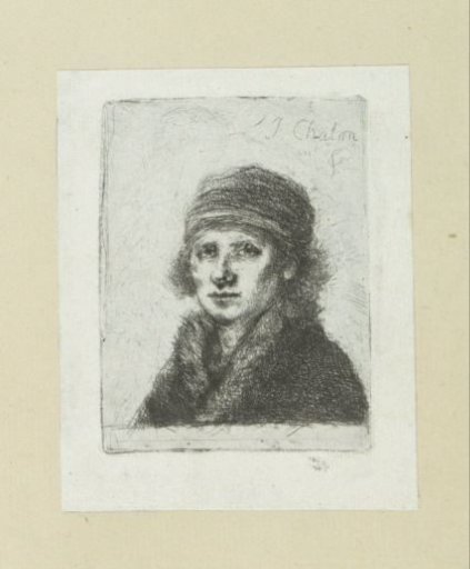 Young man with a fur collar
