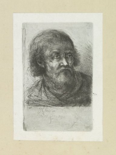 Bearded man, facing right