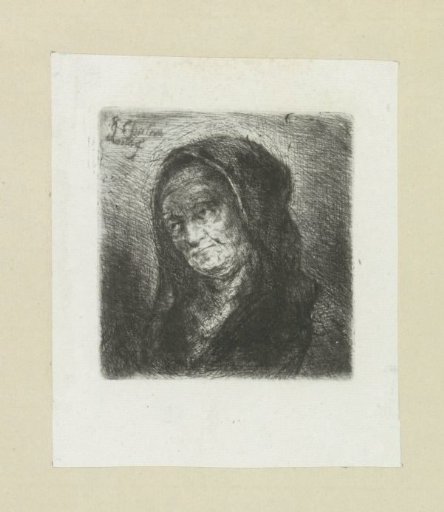 Old woman with black veil