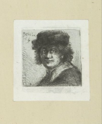 Man with hat and flat collar