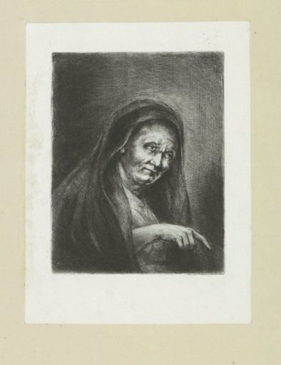 Pointing Old Woman