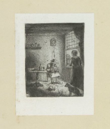 Interior with a reading man