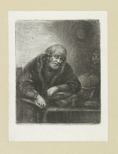 Old man at his desk