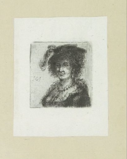 Woman with a hat with a feather