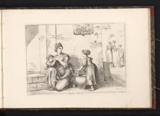 Woman from Rome feeding a child