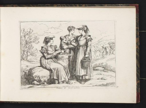 Three women and a child from Castel Madama