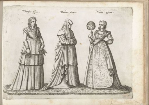 Three women dressed according to the fashion of Pisa, ca. 1580