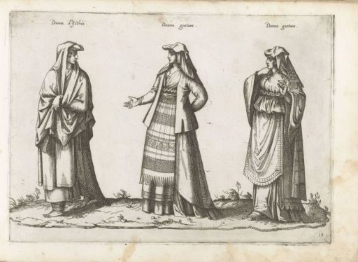 Three women dressed according to the fashion of Ischia, ca. 1580