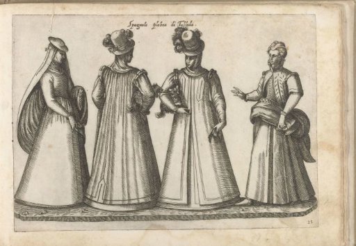 Four women dressed according to the Spanish fashion in Toledo, ca. 1580