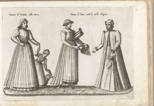 Three women and a child dressed according to the Flemish fashion of ca. 1580