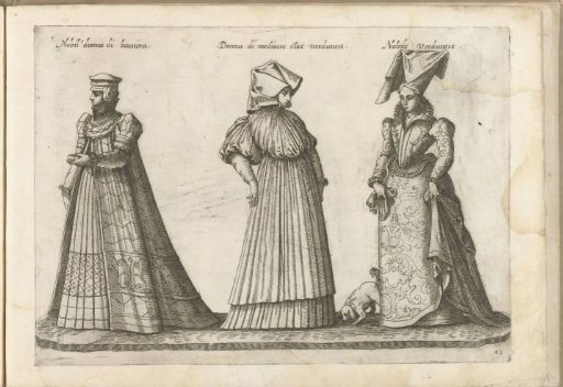 Three women dressed according to the fashion from Bavaria and Verdun, ca. 1580