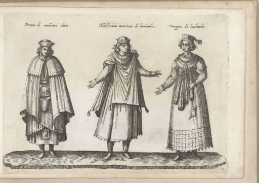 Two women and a man of different social ranks dressed according to the fashion in Sápmi (Lapland) of ca. 1580